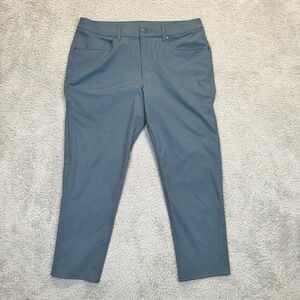 Lululemon ABC Pants Mens 34 Blue Classic Fit Trouser Warpstreme Blue 34x26